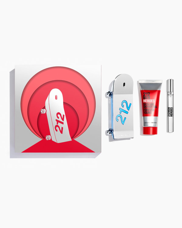 212 Heroes 90ml Eau de Toilette, 100ml Shower Gel and 10ml Megaspritzer