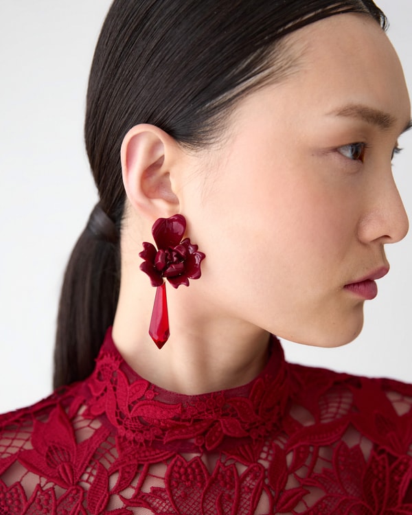 Enamel Tulip Earrings